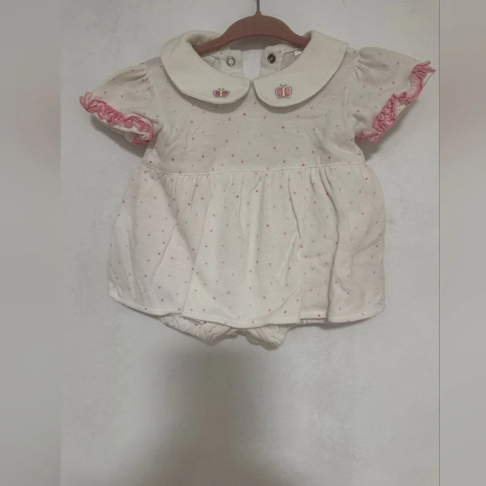 Charming Cream and Pink Baby Diaper Cover